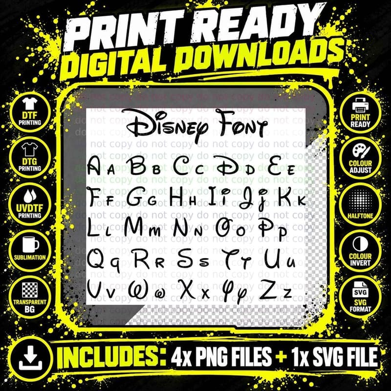 Font a a B C D E F G H I J K L M N O P Q R S T U -Style Png SVG Digital Bundle
