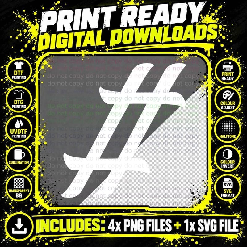 Hash Symbol Single Black Hashtag Bold Serif T-Shirt Png SVG Digital Bundle