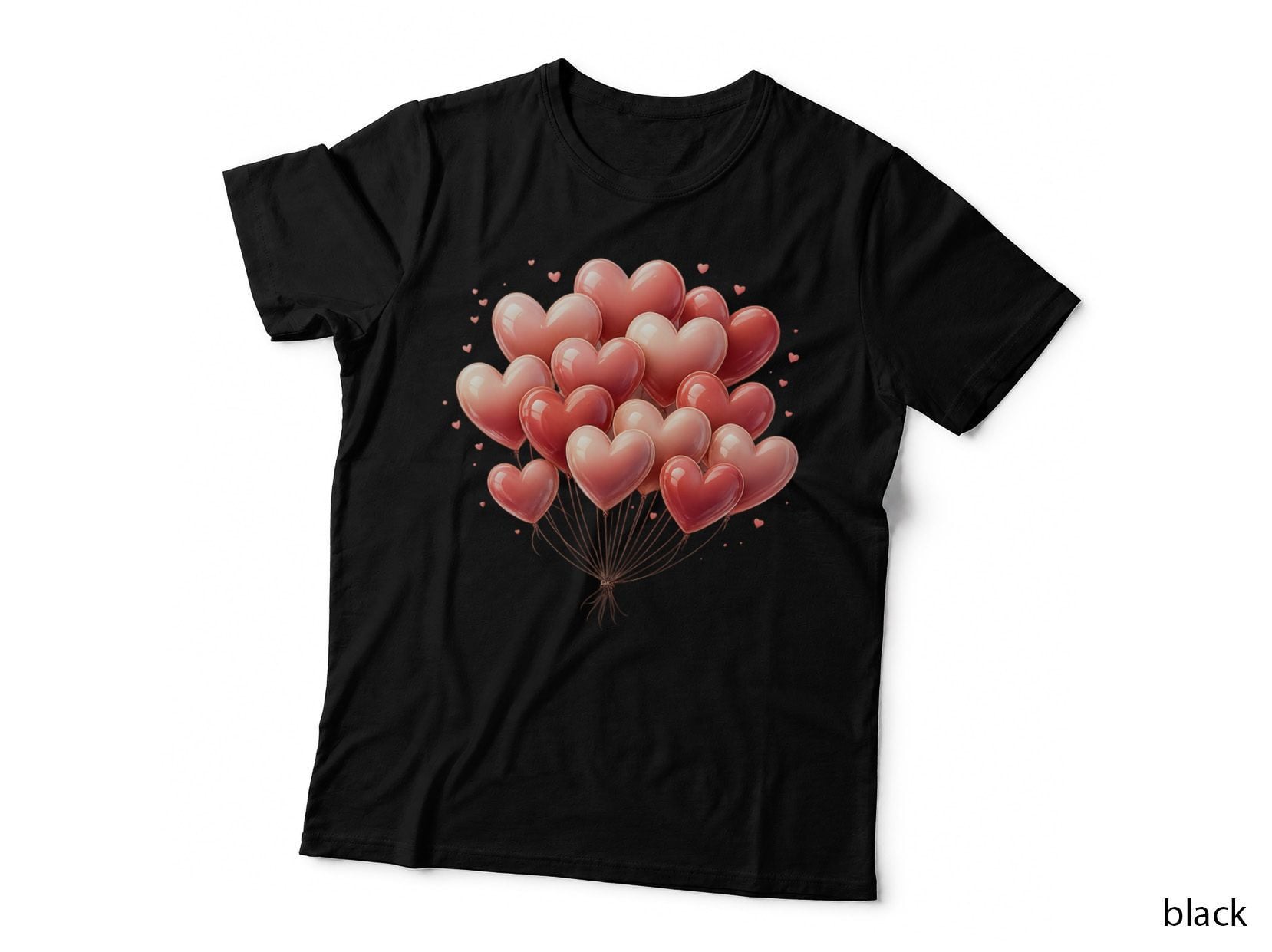 Heart Balloons Red and Pink Cluster T-Shirt