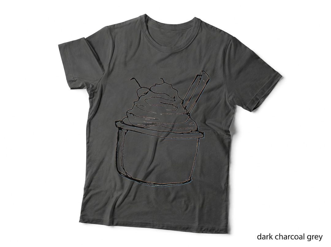 Ice Cream Cup Whipped Topping Line T-Shirt