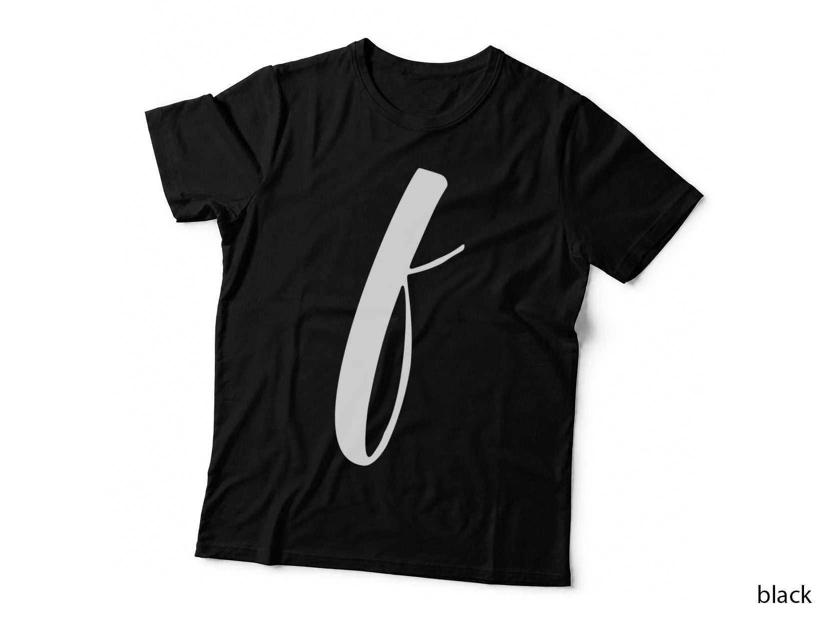 Lowercase Script F Italic Cursive Letter T-Shirt