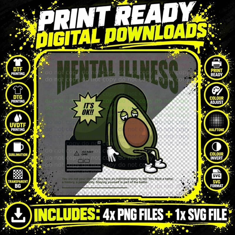 Mental Illness It's Ok You Are Not Your Have an Png SVG Digital Bundle