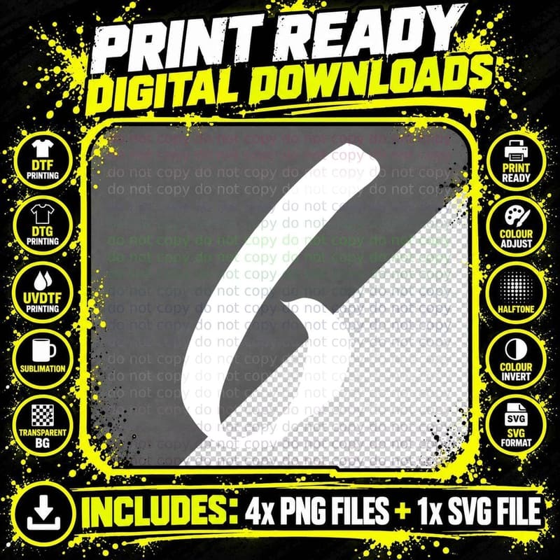 Number 6 Circular Six Bold Black Font T-Shirt Png SVG Digital Bundle