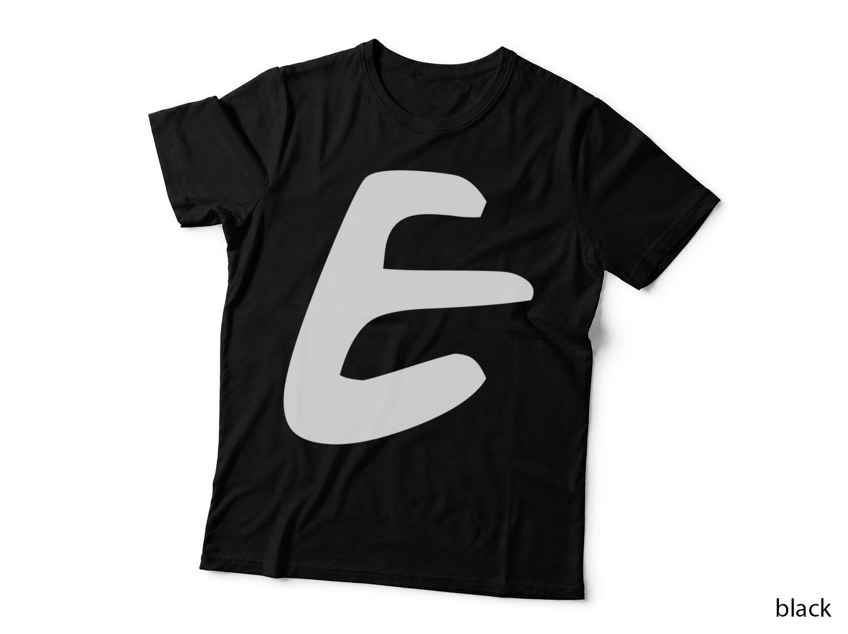 Number 6 Decorative Curved Black Numeral Serif 03 T-Shirt