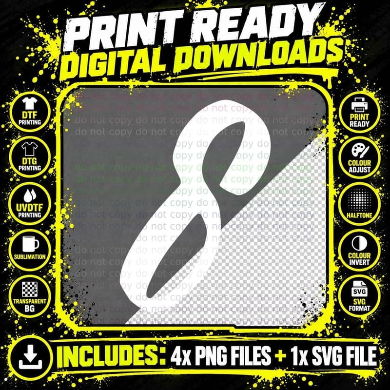 Number 8 Double Circle Eight Bold Black Font T-Shirt Png SVG Digital Bundle