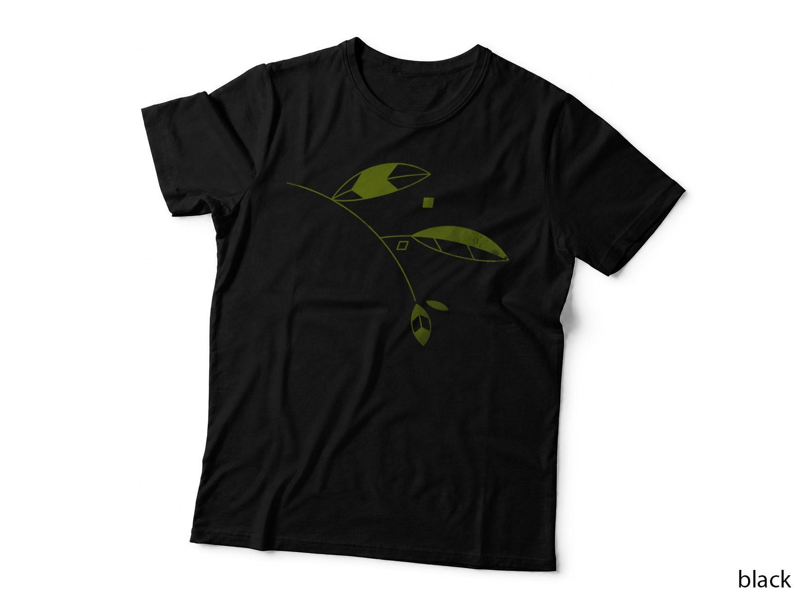 Olive Branch Yellow-Green with Leaves Plant T-Shirt