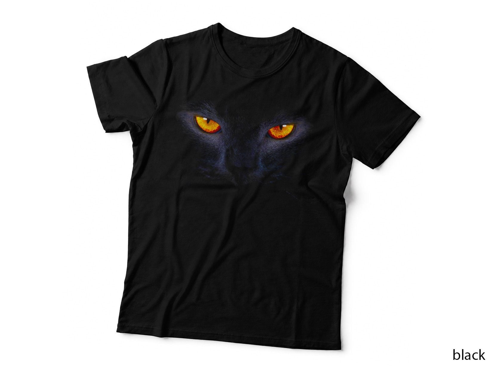 Orange Purple Glowing Eyes Mystic Creature T-Shirt