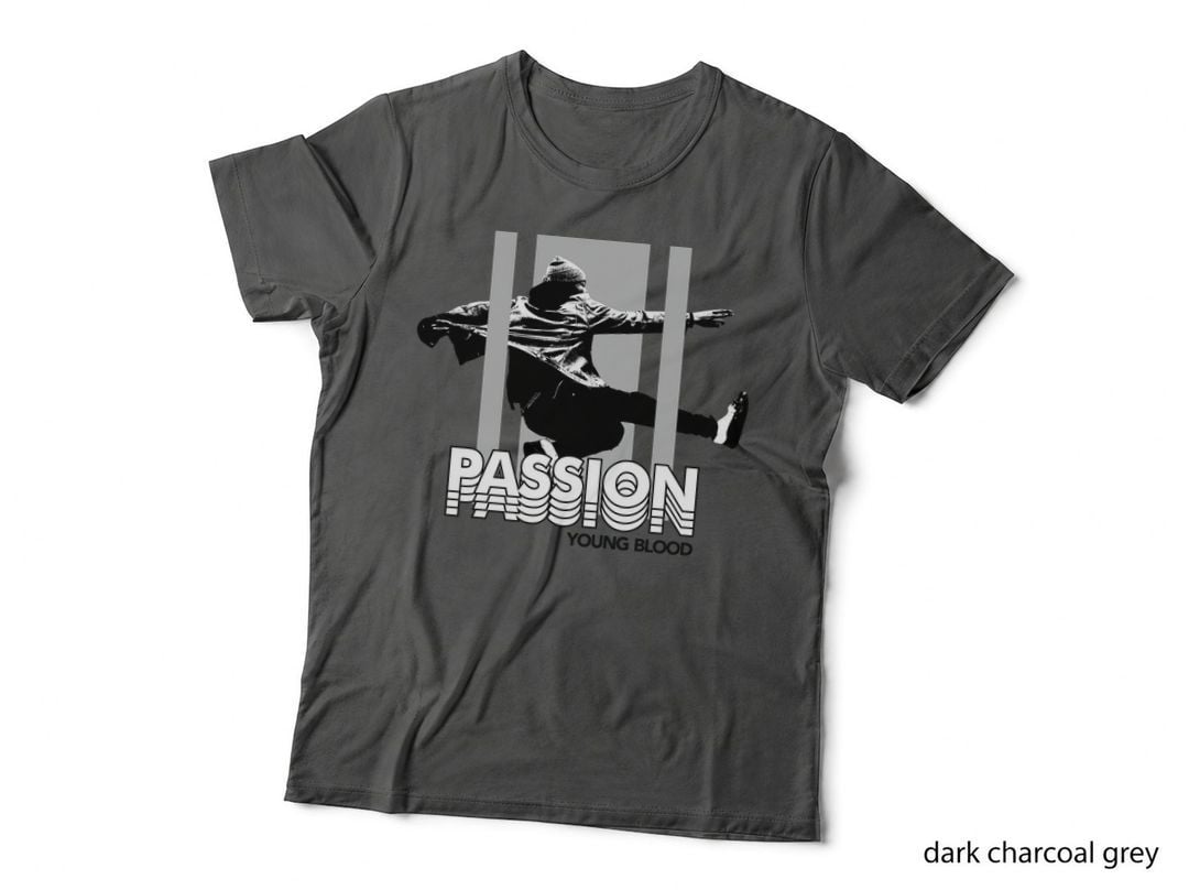 Passion Young Blood Figure Geometric Design Minimal Illustration T-Shirt