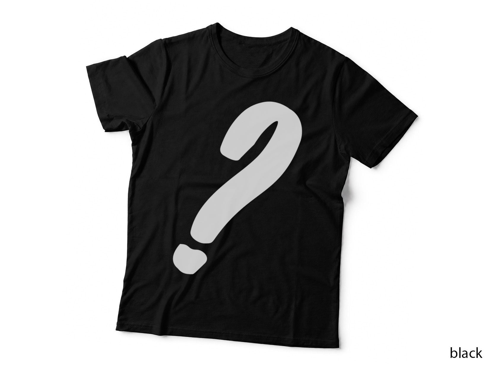 Question Mark Bold Black Font Minimal T-Shirt