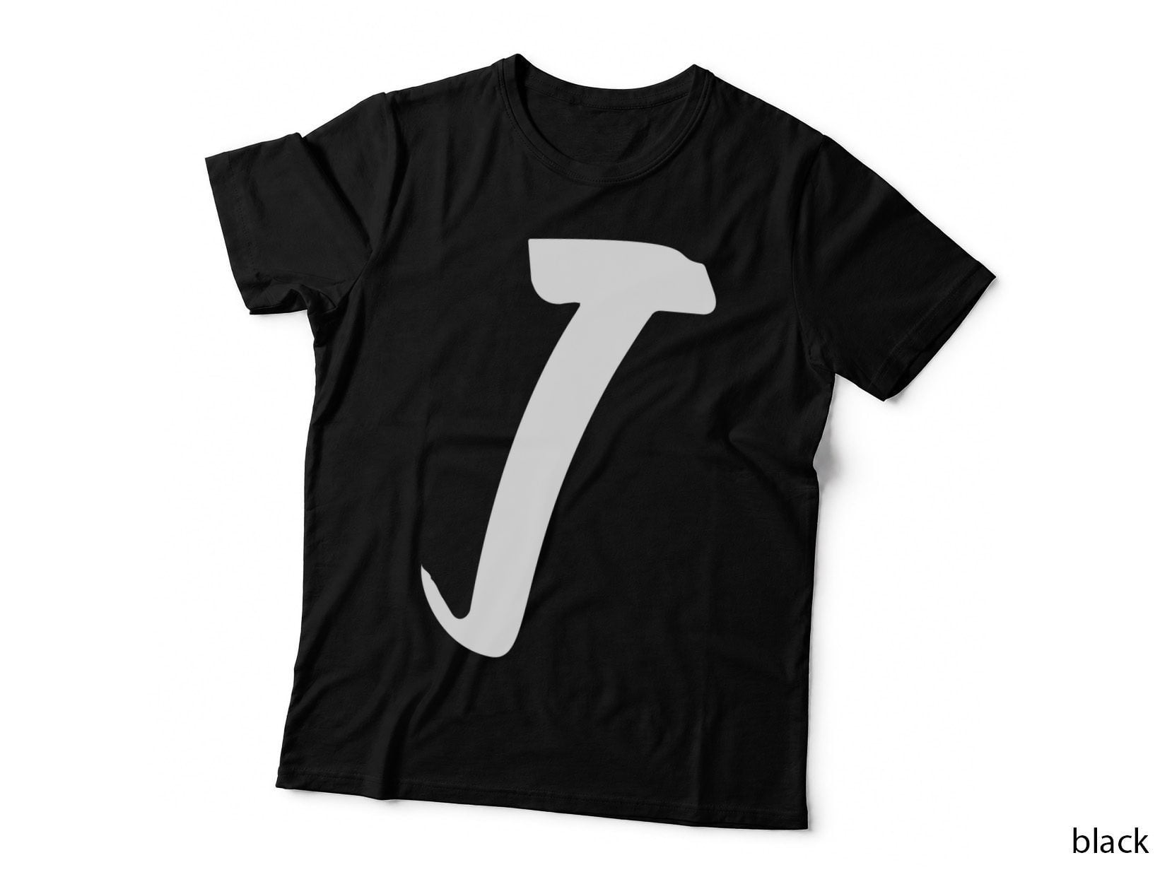 Script Letter J Italic Cursive Ornamental T-Shirt