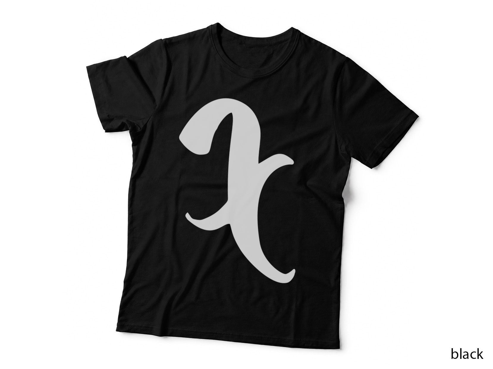 Script Letter X Italic Cursive Ornamental T-Shirt
