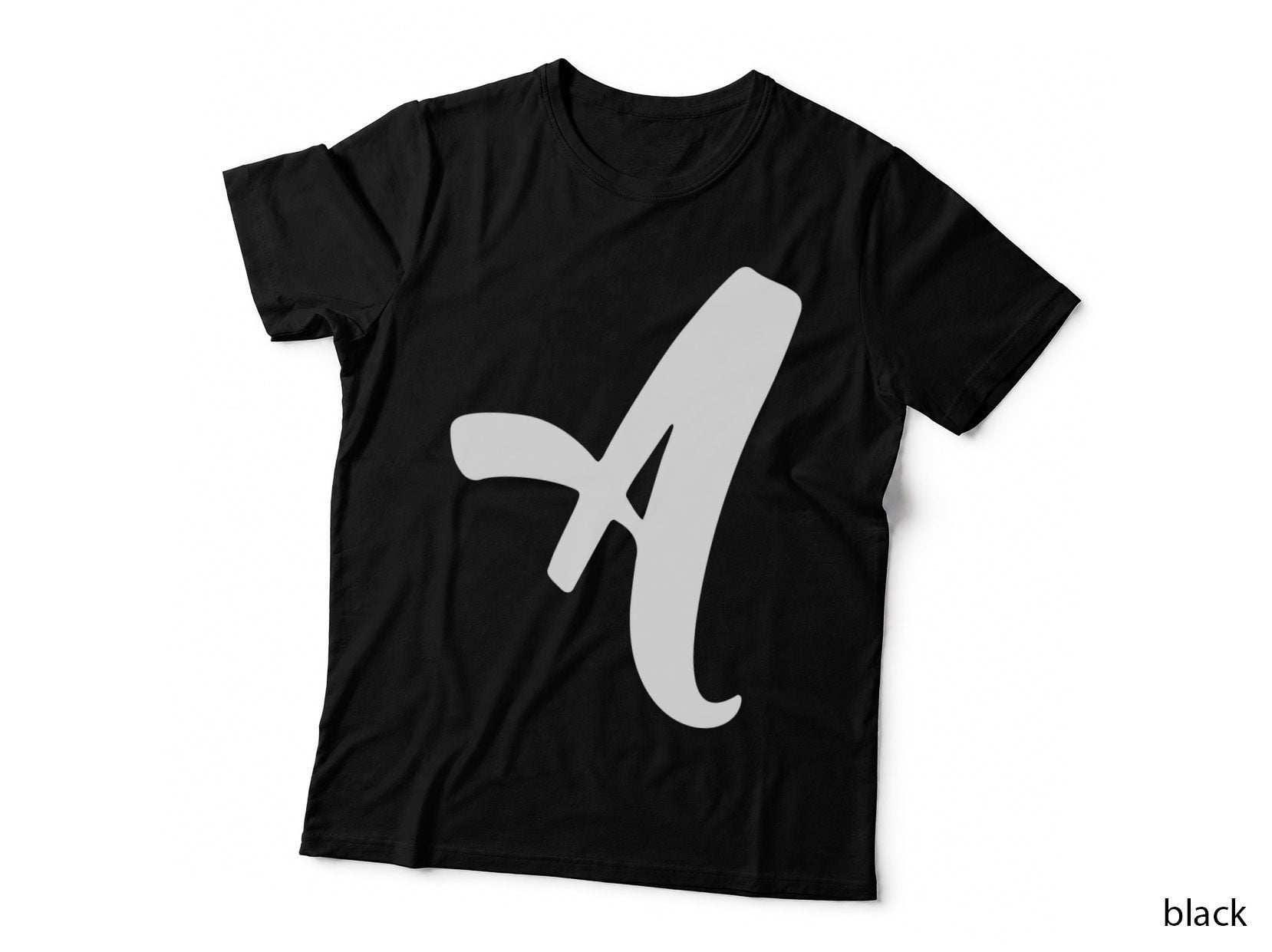 Script Letter a Italic Cursive Ornamental T-Shirt