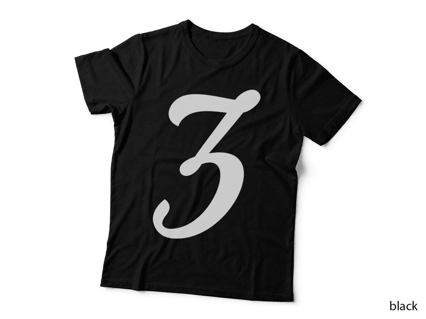 Script Lowercase Letter Cursive Z Black T-Shirt