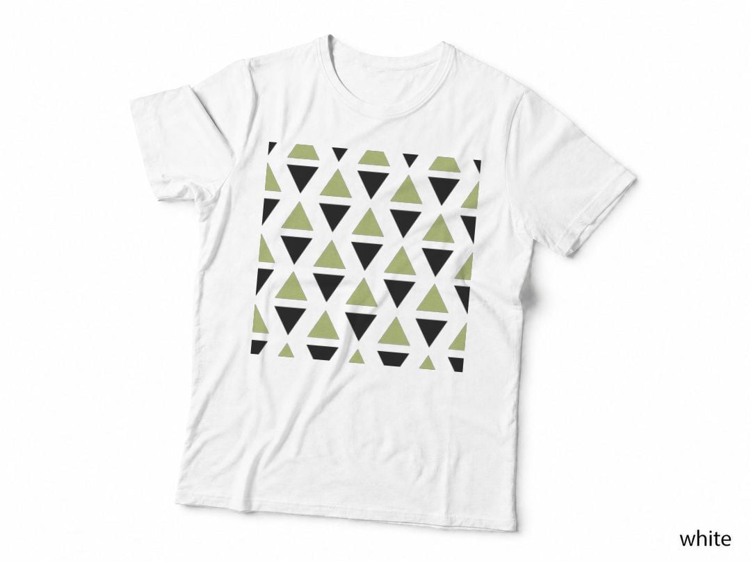 Triangle Pattern Yellow Black T-Shirt