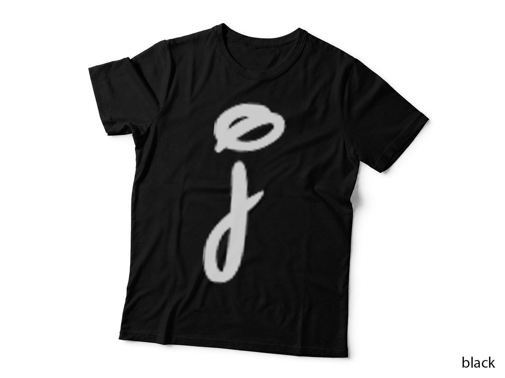 Uppercase J Single Black Capital Letter Bold Serif T-Shirt
