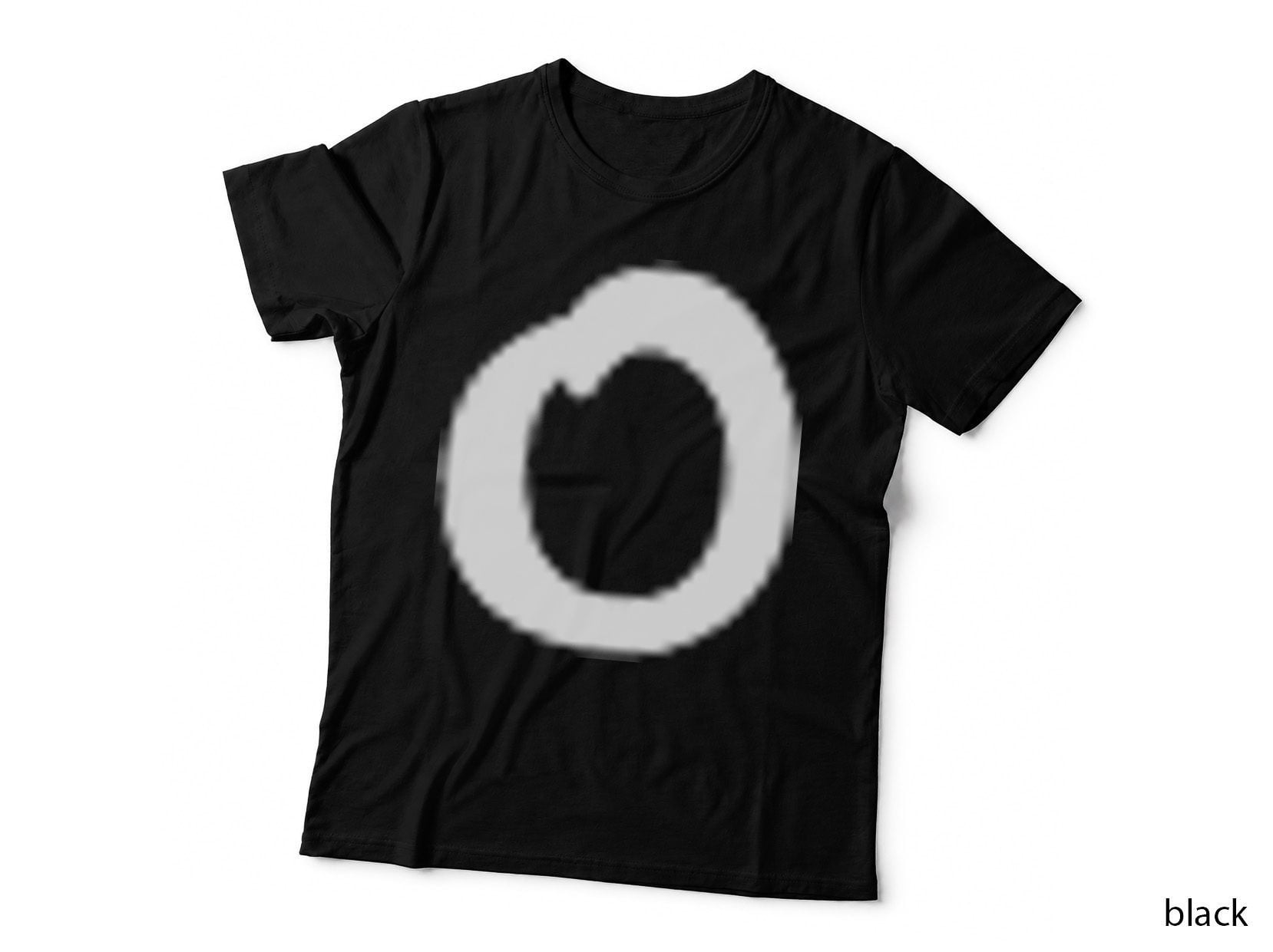 Uppercase O Single Black Capital Letter Bold Serif T-Shirt
