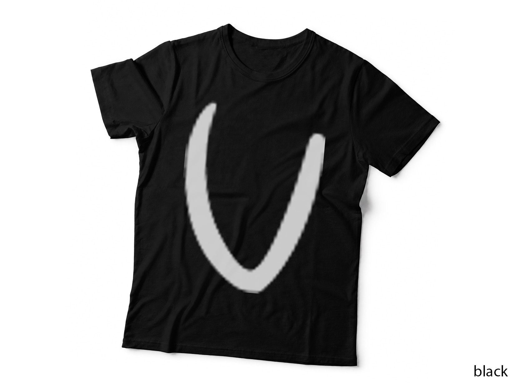 Uppercase U Single Black Capital Letter Bold Serif T-Shirt