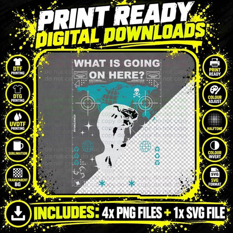 What Is Going on Here Continental Map Design Png SVG Digital Bundle