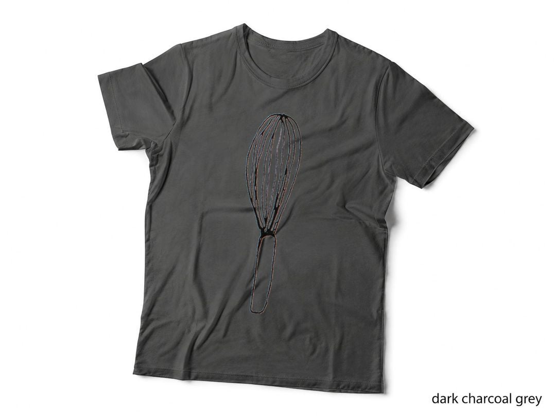 Whisk Kitchen Line Drawing Utensil T-Shirt