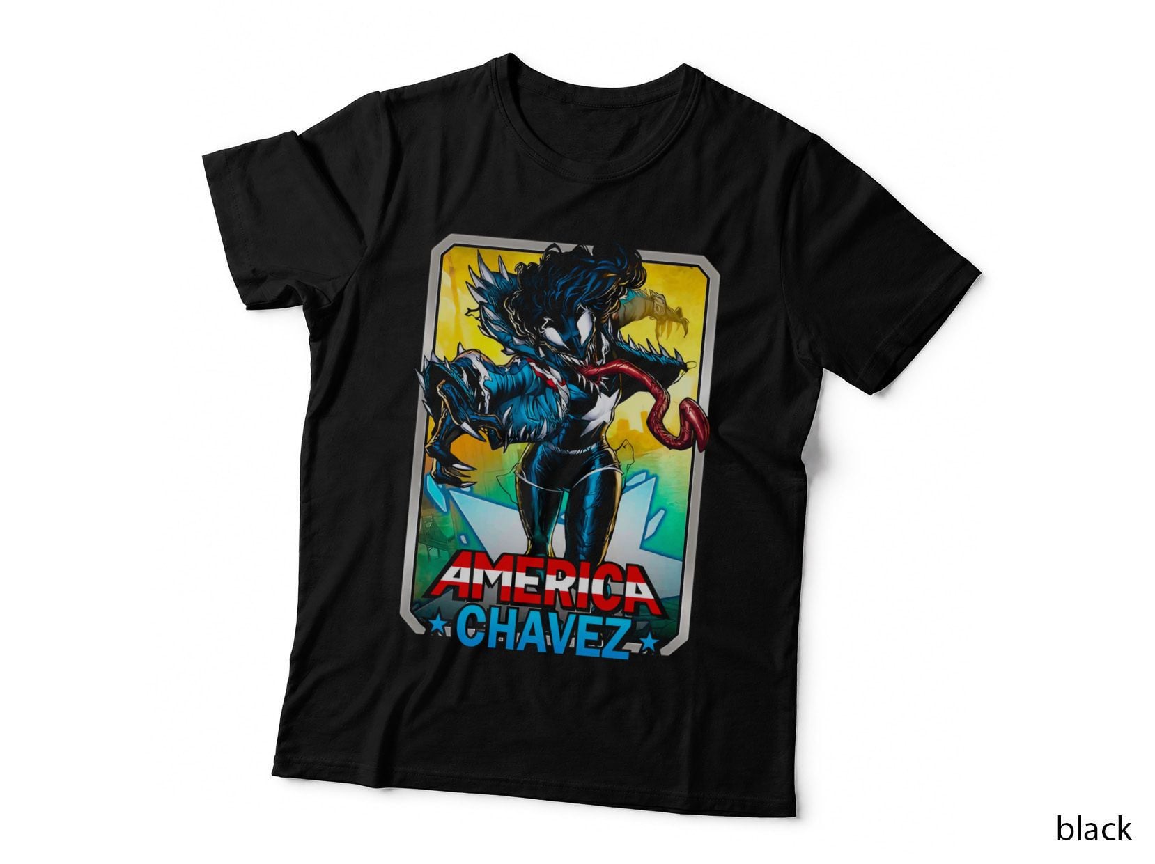 America Chavez Illustration Explosive Energy T-Shirt
