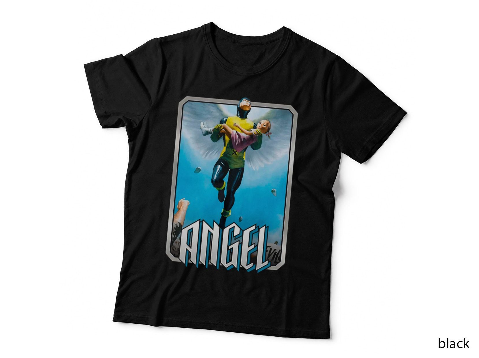 Angel Illustration Flying Male T-Shirt