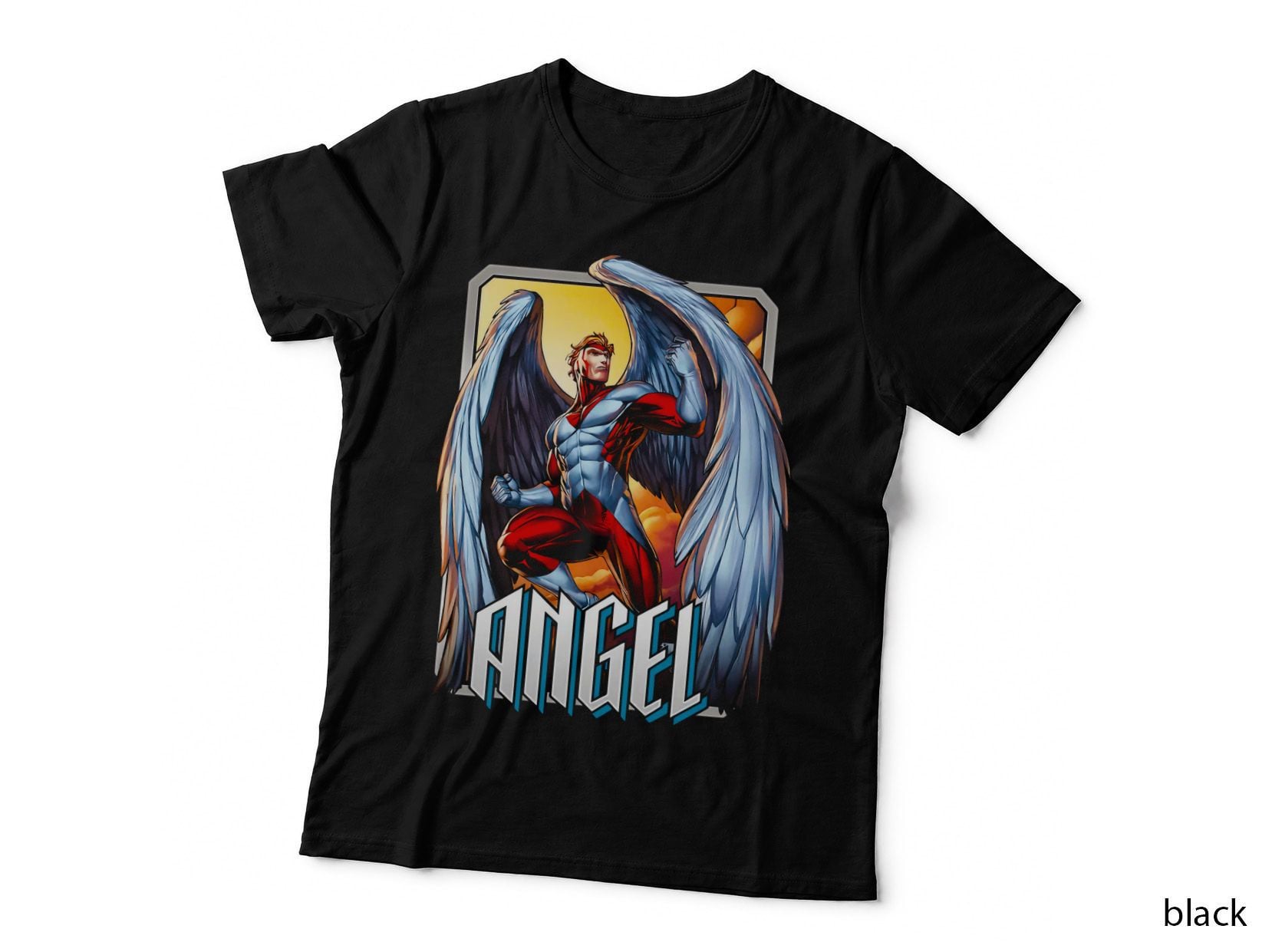 Angel Illustration Male Winged T-Shirt