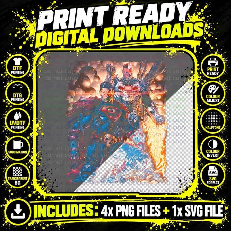 Apocalyptic Scene Fiery Destruction with Multiple Png SVG Digital Bundle