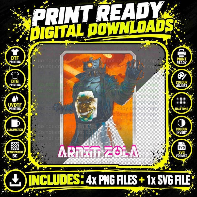 Arnim-Zola Armim-Zola Illustration Orange Tree Creature Png SVG Digital Bundle