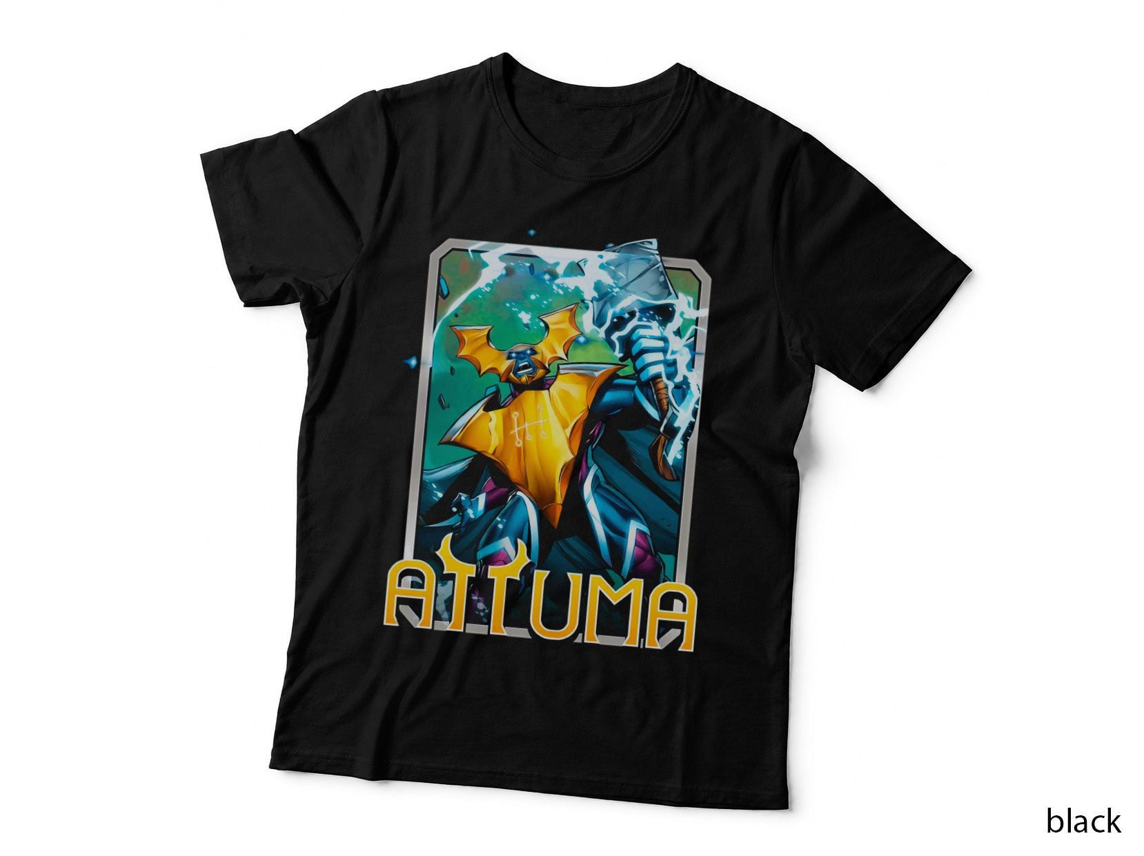 Attuma Illustration Blue Yellow Creature T-Shirt