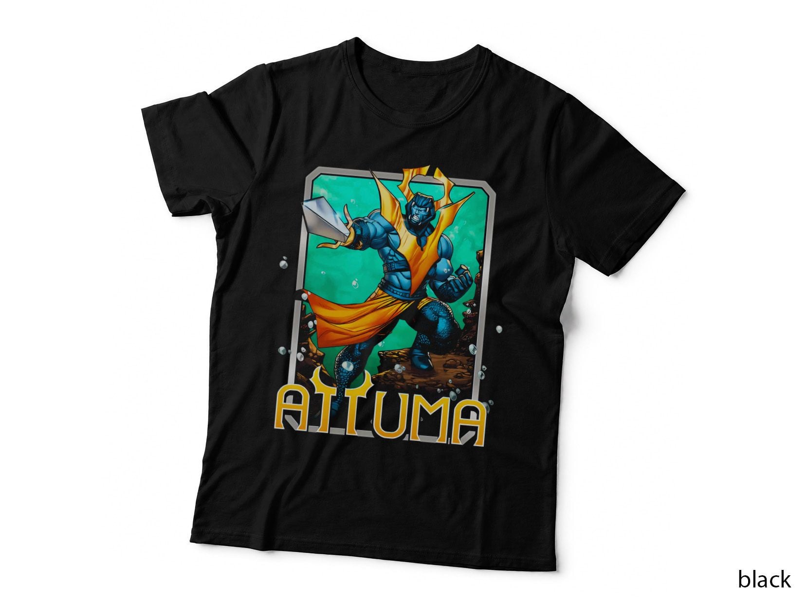 Attuma Illustration Golden Glowing Character T-Shirt