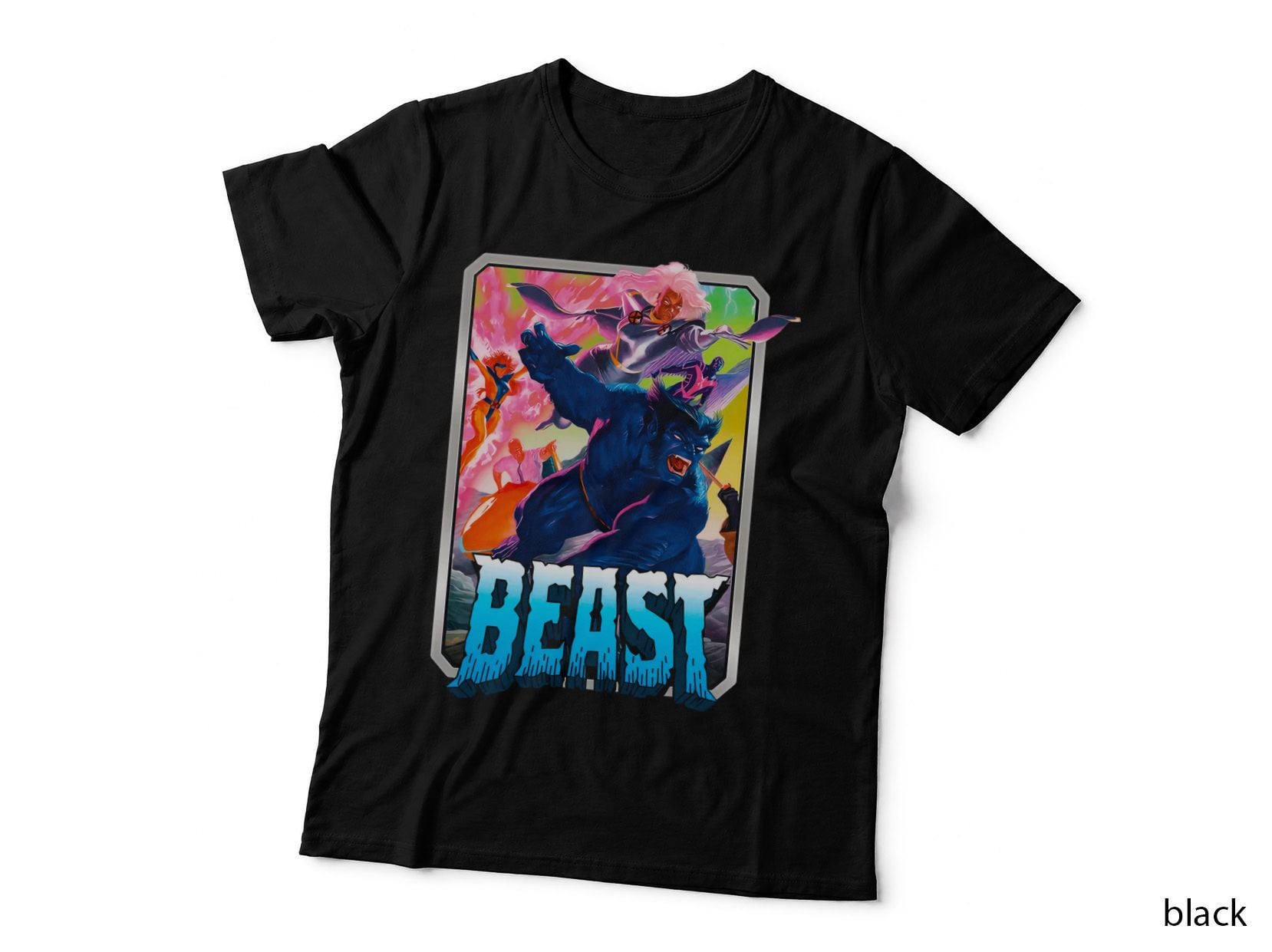 Beast Illustration Psychedelic Colorful T-Shirt