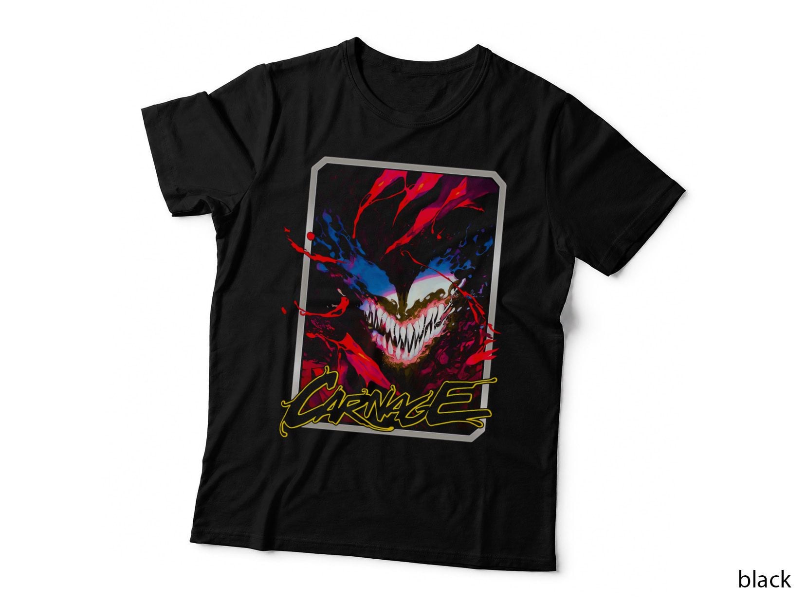 Carnage Monster with Red Streaks and White Teeth T-Shirt