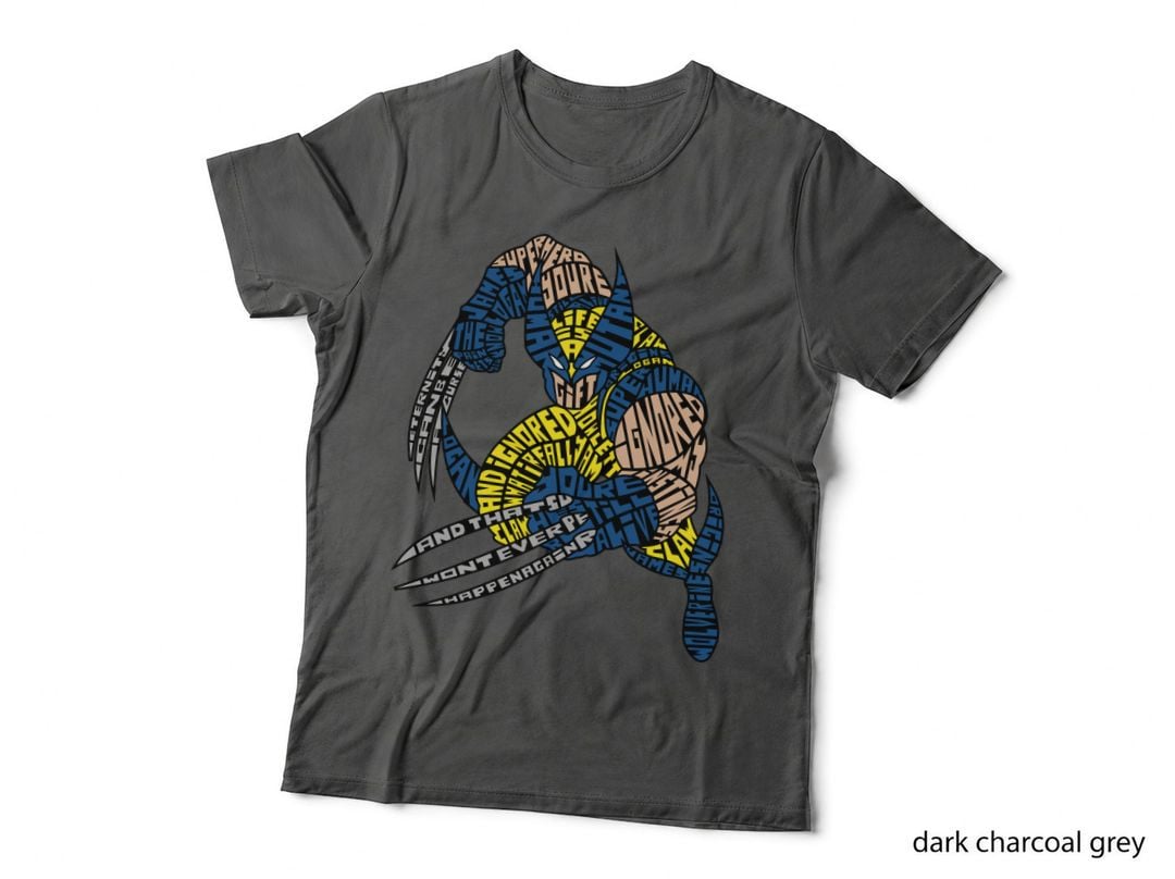 Character Blue Yellow Silhouette T-Shirt