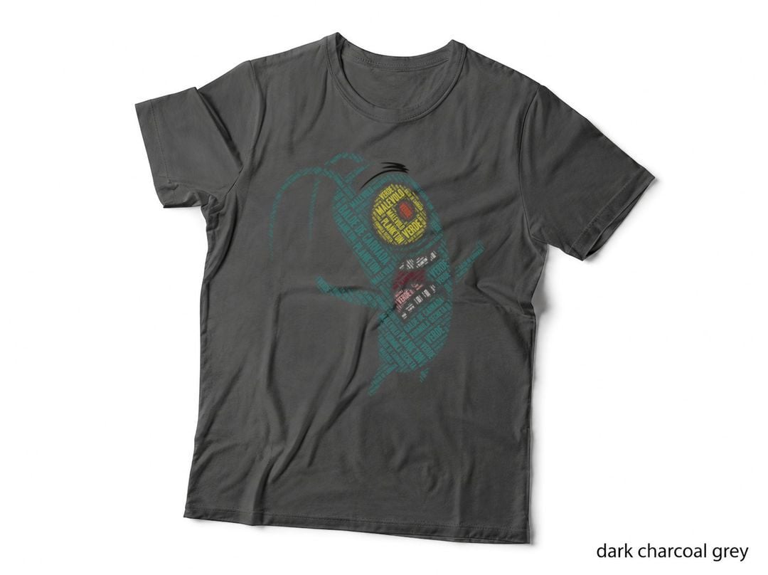 Cyan Yellow Snail Character Figure T-Shirt