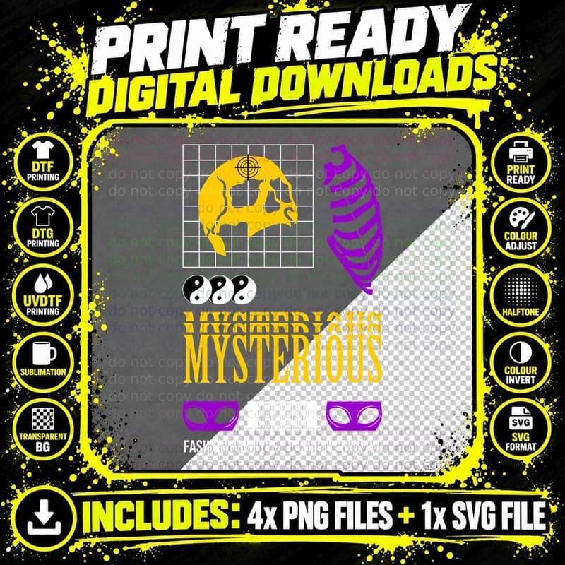 Feather Grid Spiral Mysterious Fashion Primitive Purple Png SVG Digital Bundle