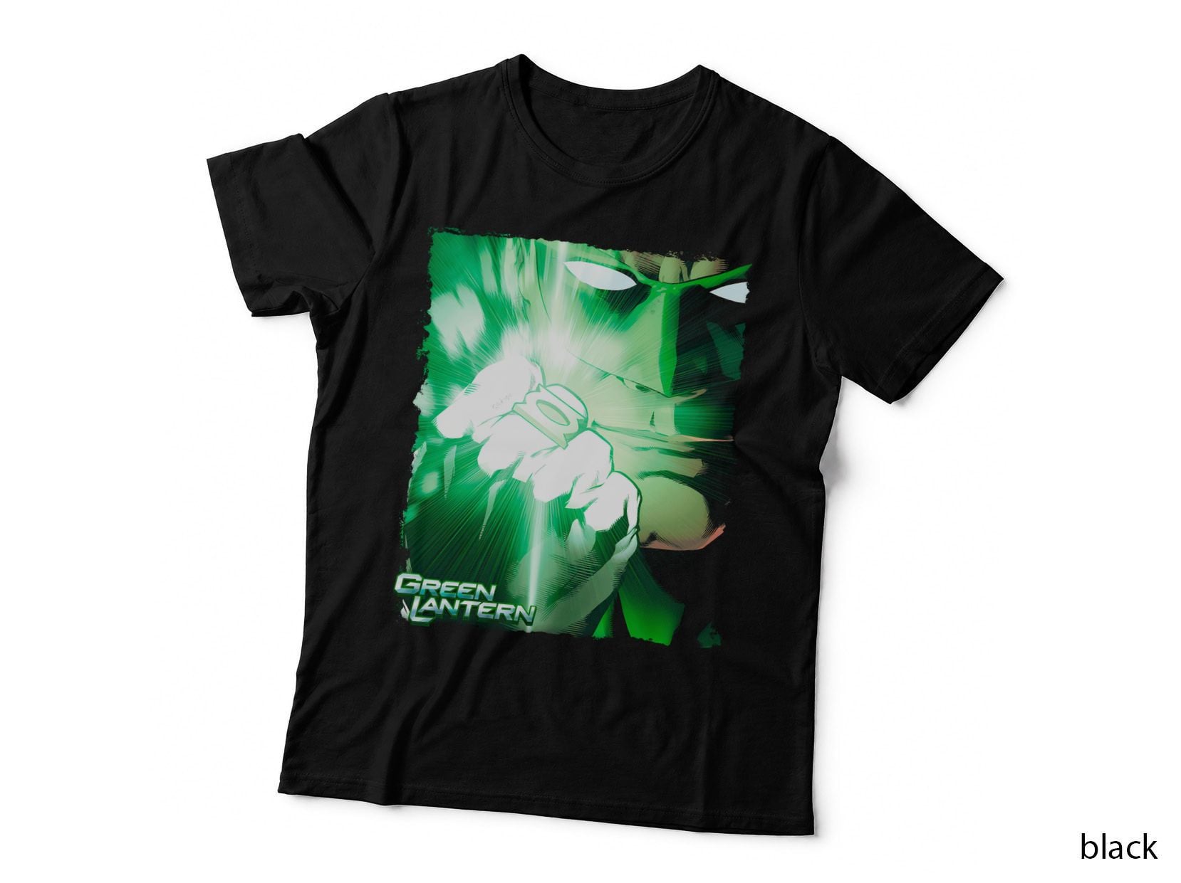 Green Lantern Glow Bright Energy Power Glowing Shield Effect T-Shirt