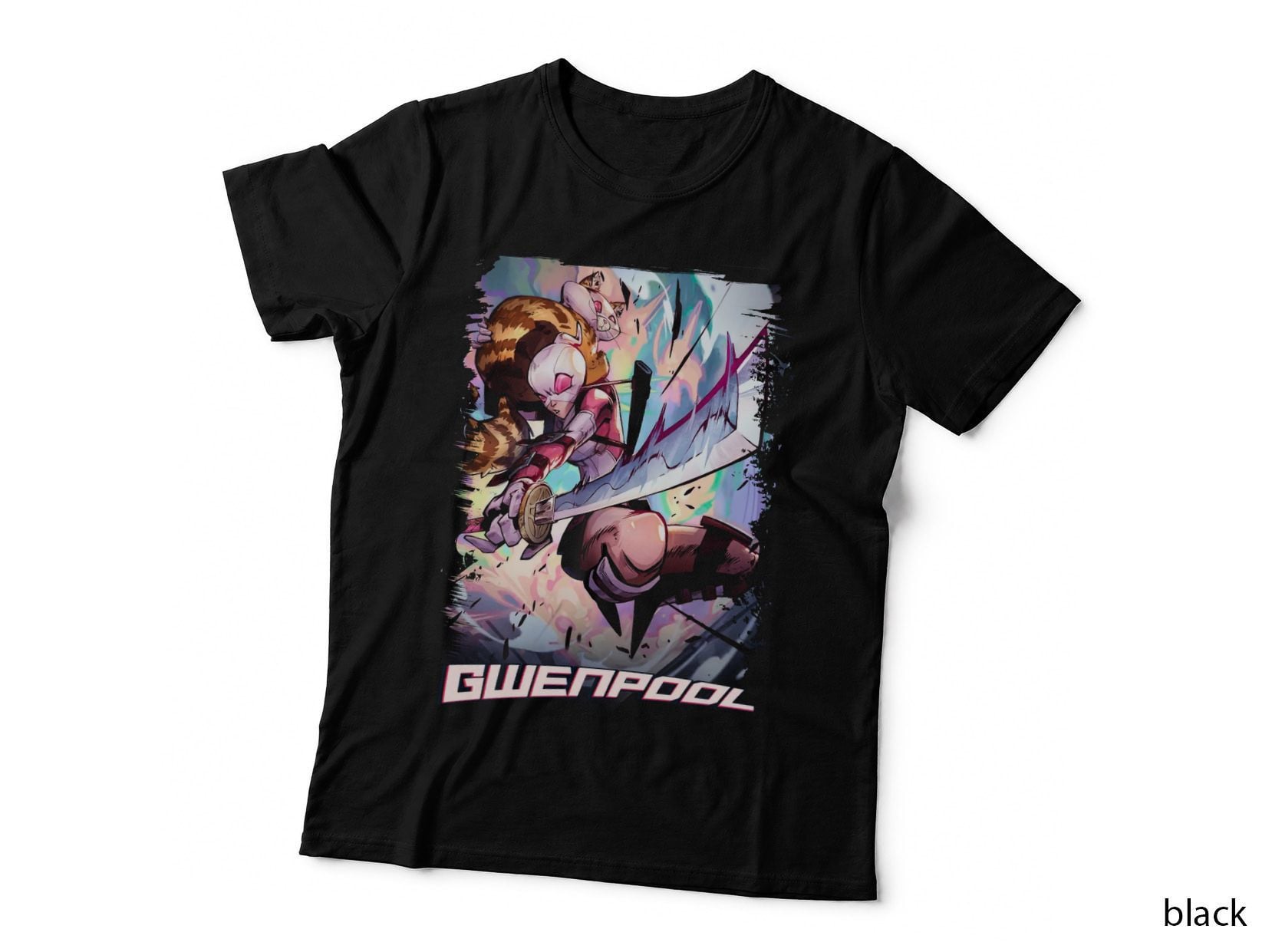 Gwenpool Female Pink Purple Halftone T-Shirt