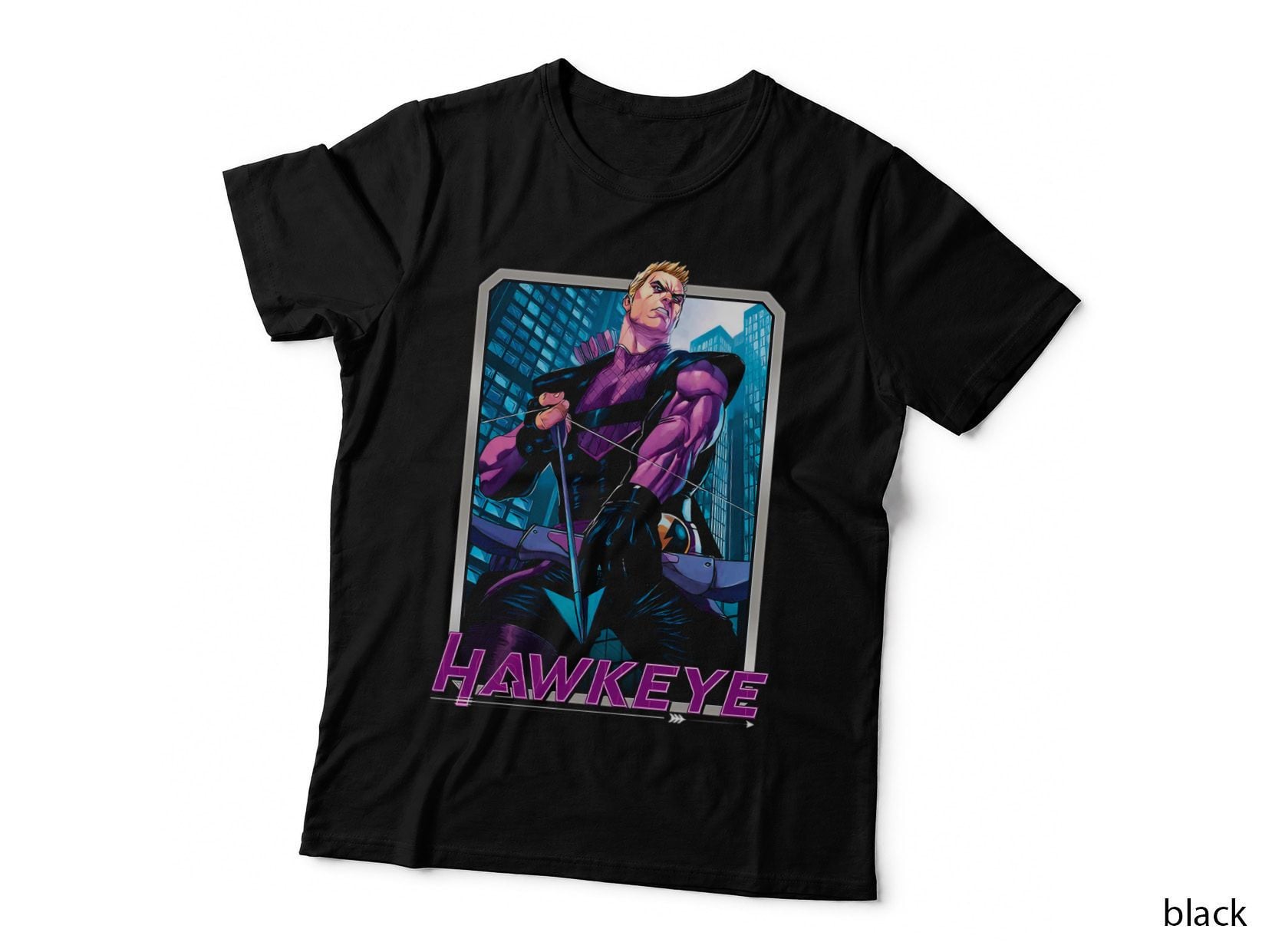 Hawkeye Blue Pink Urban Halftone Archer City T-Shirt