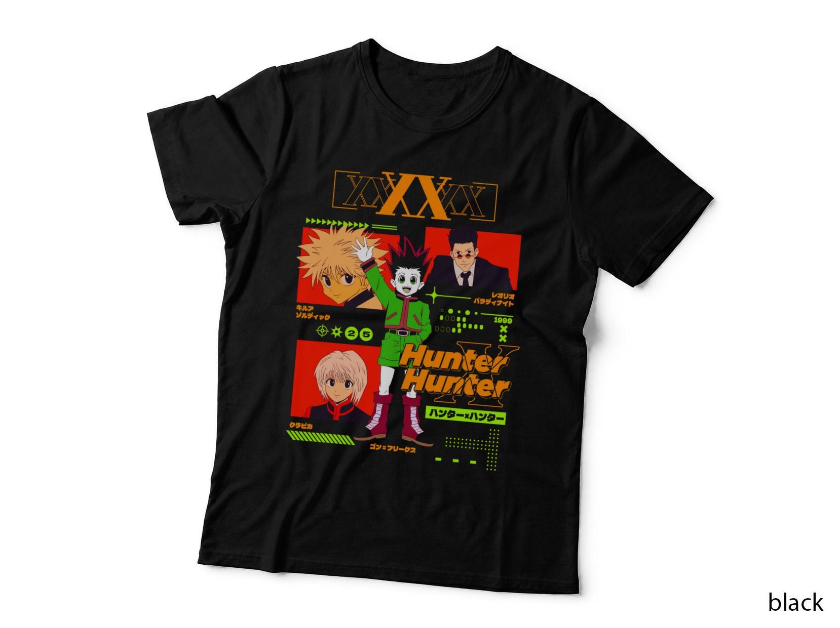 Hunter Xxx Orange Red Green Halftone Character Group Multiple T-Shirt