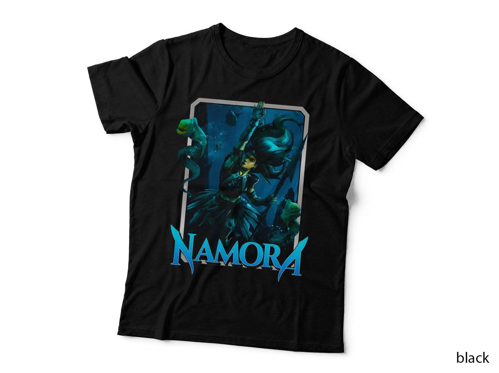 Namora Cyan Teal Ocean Female Warrior T-Shirt