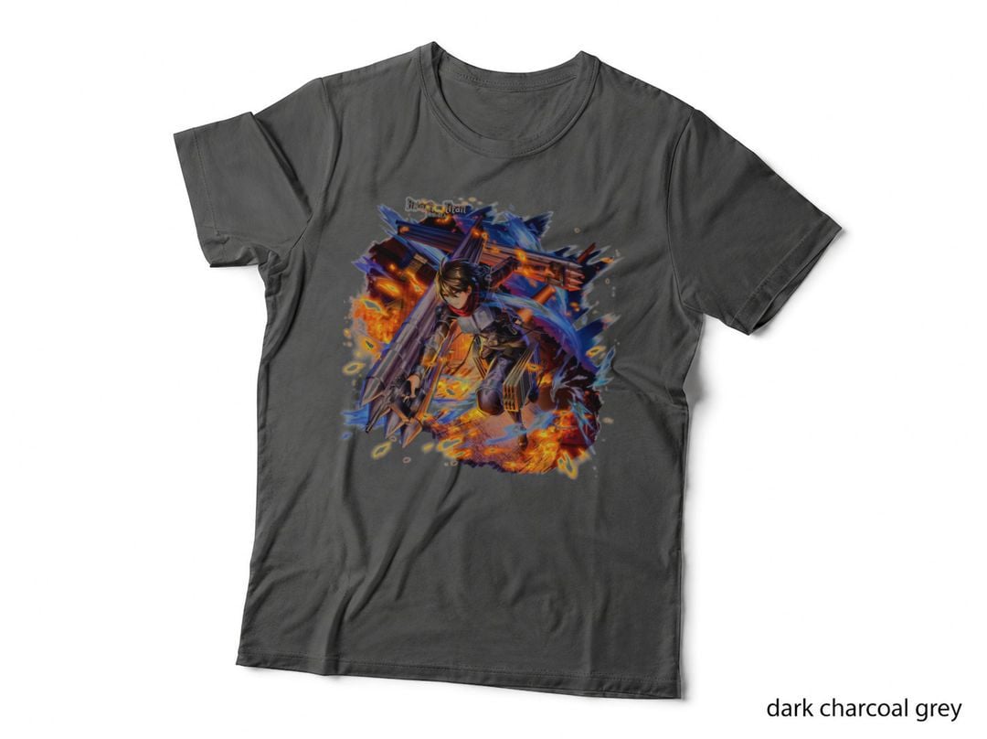 Orange Character Fire Action Effects T-Shirt