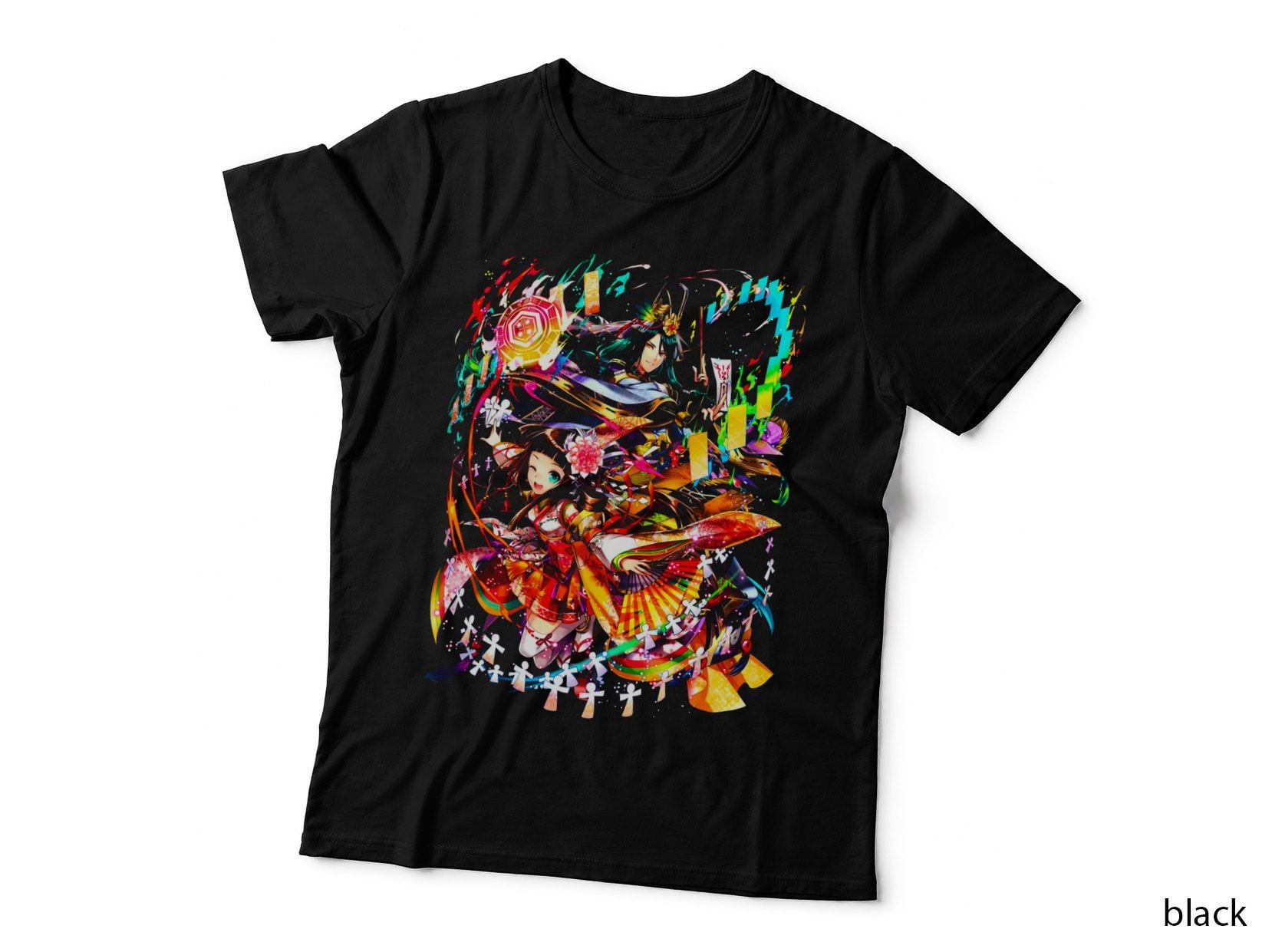 Rainbow Group Multiple Girls Red Yellow Effects Vibrant Colorful T-Shirt