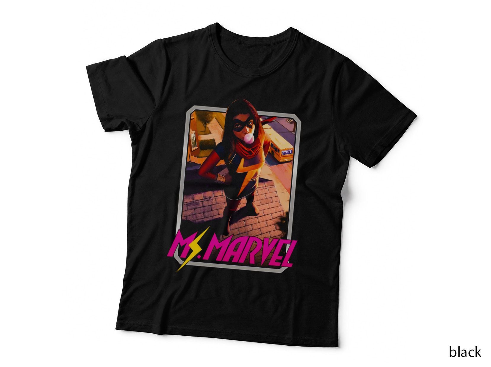 Red Orange Action Female Superhero T-Shirt