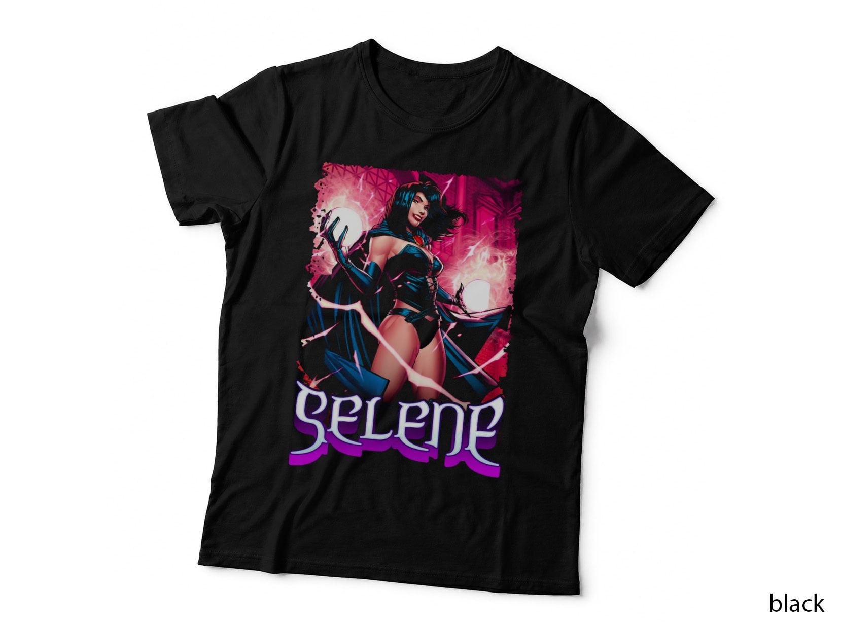 Selene Female Pink Magenta Halftone Purple T-Shirt