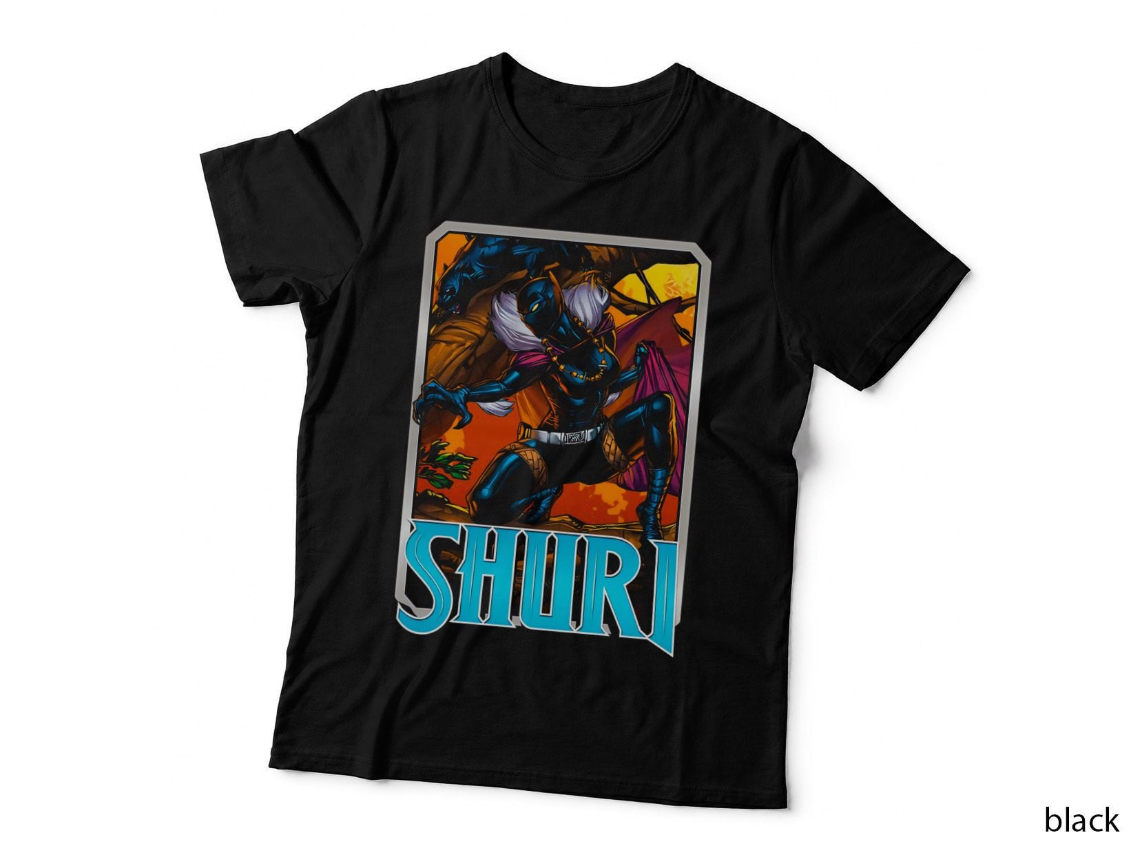 Shuri Cyan Blue Tech Warrior Female T-Shirt