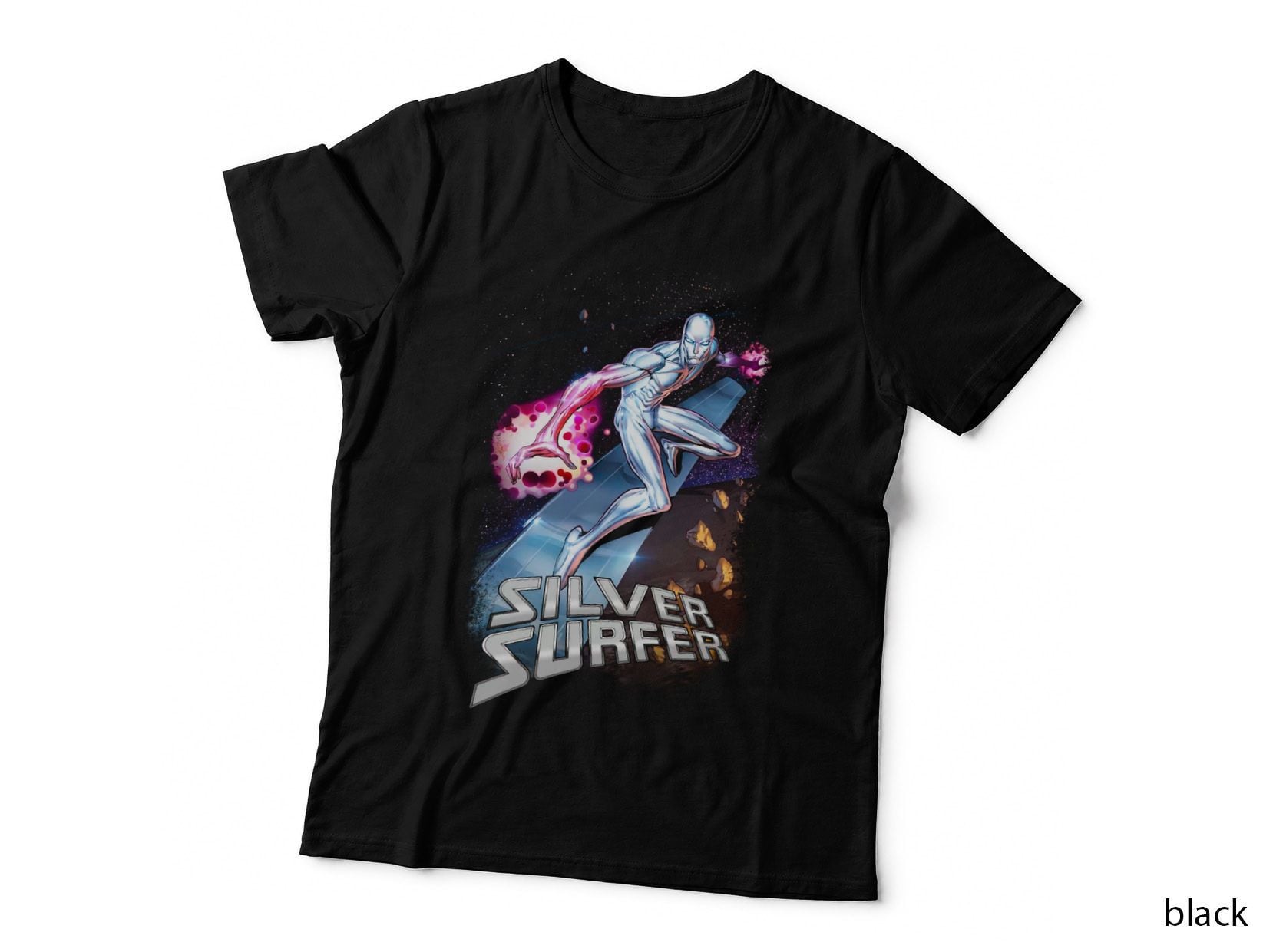 Silver Surfer Female Character Halftone T-Shirt