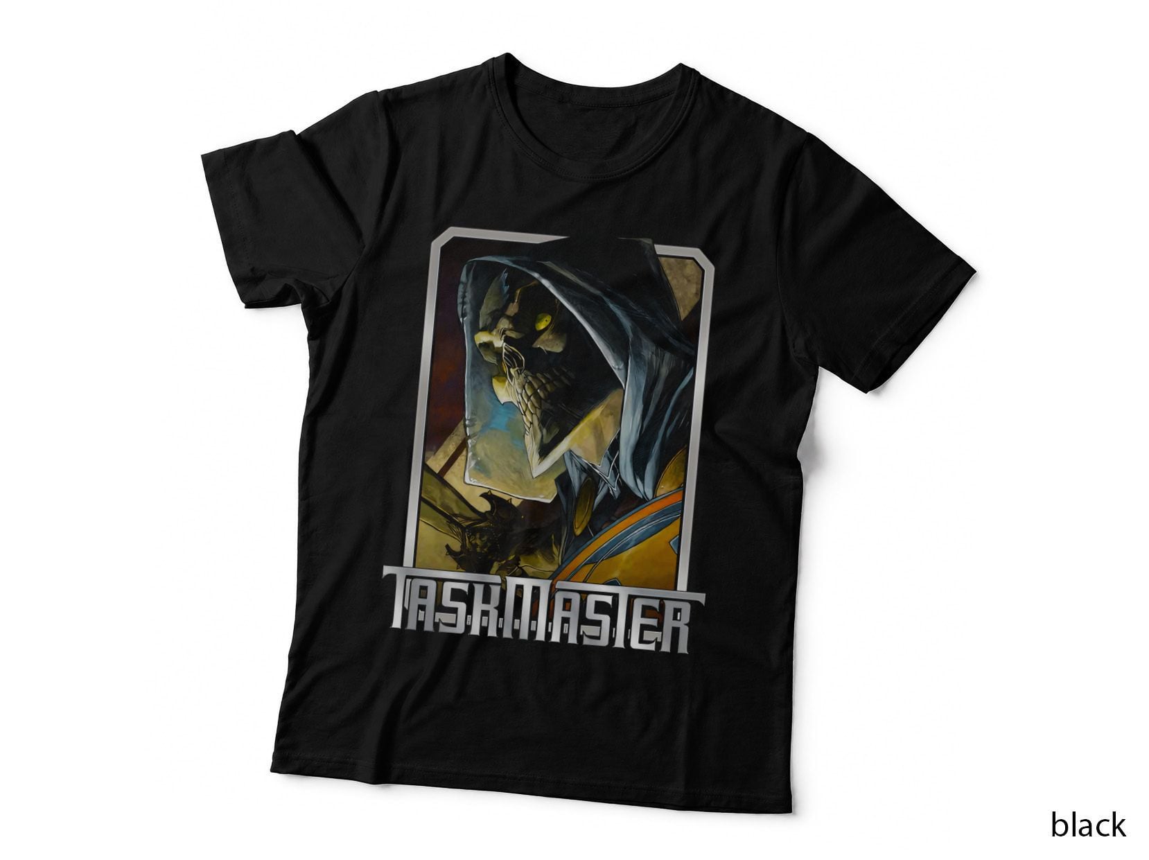 Taskmaster Halftone Orange Yellow Masked Villain Mercenary T-Shirt