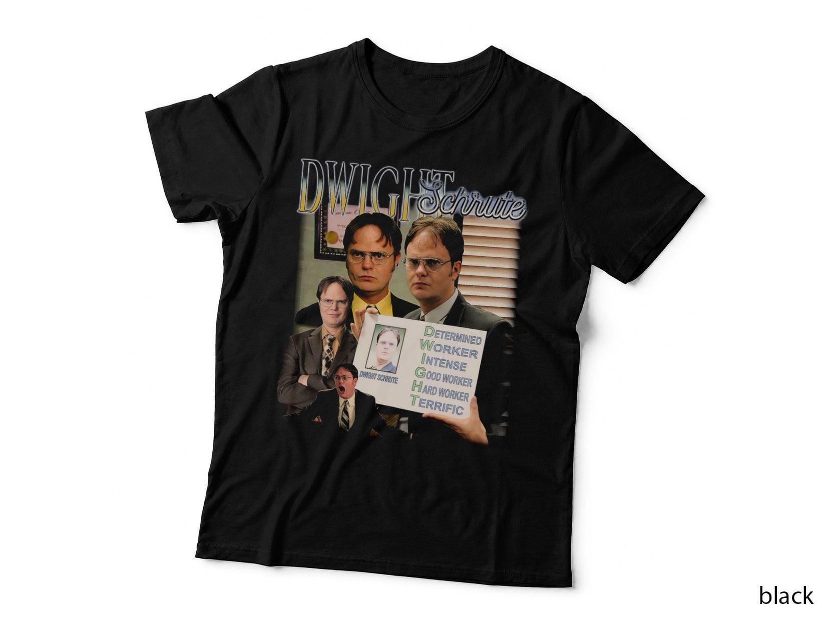 The Office Dwight Schrute Determined Worker Intense Good Hard Terrific T-Shirt