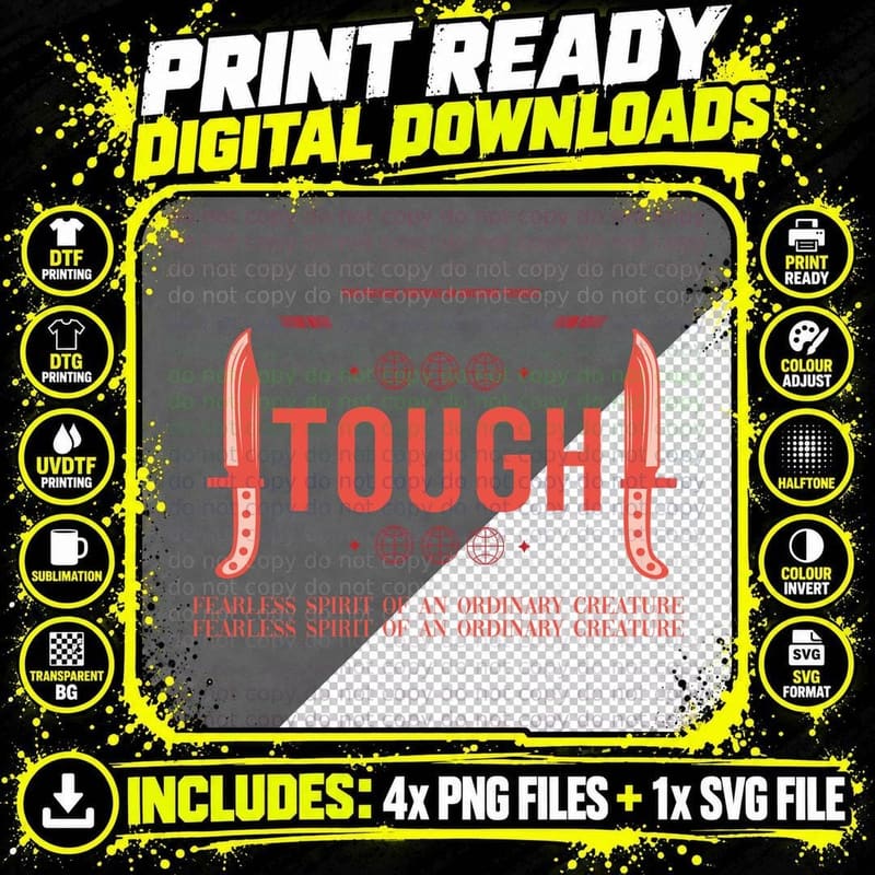 Tough This Package Contains Awesome Product T-Shirt Png SVG Digital Bundle