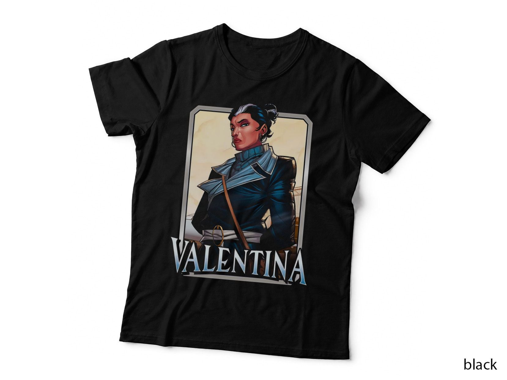 Valentina Halftone Red Blue Female Character Warrior T-Shirt